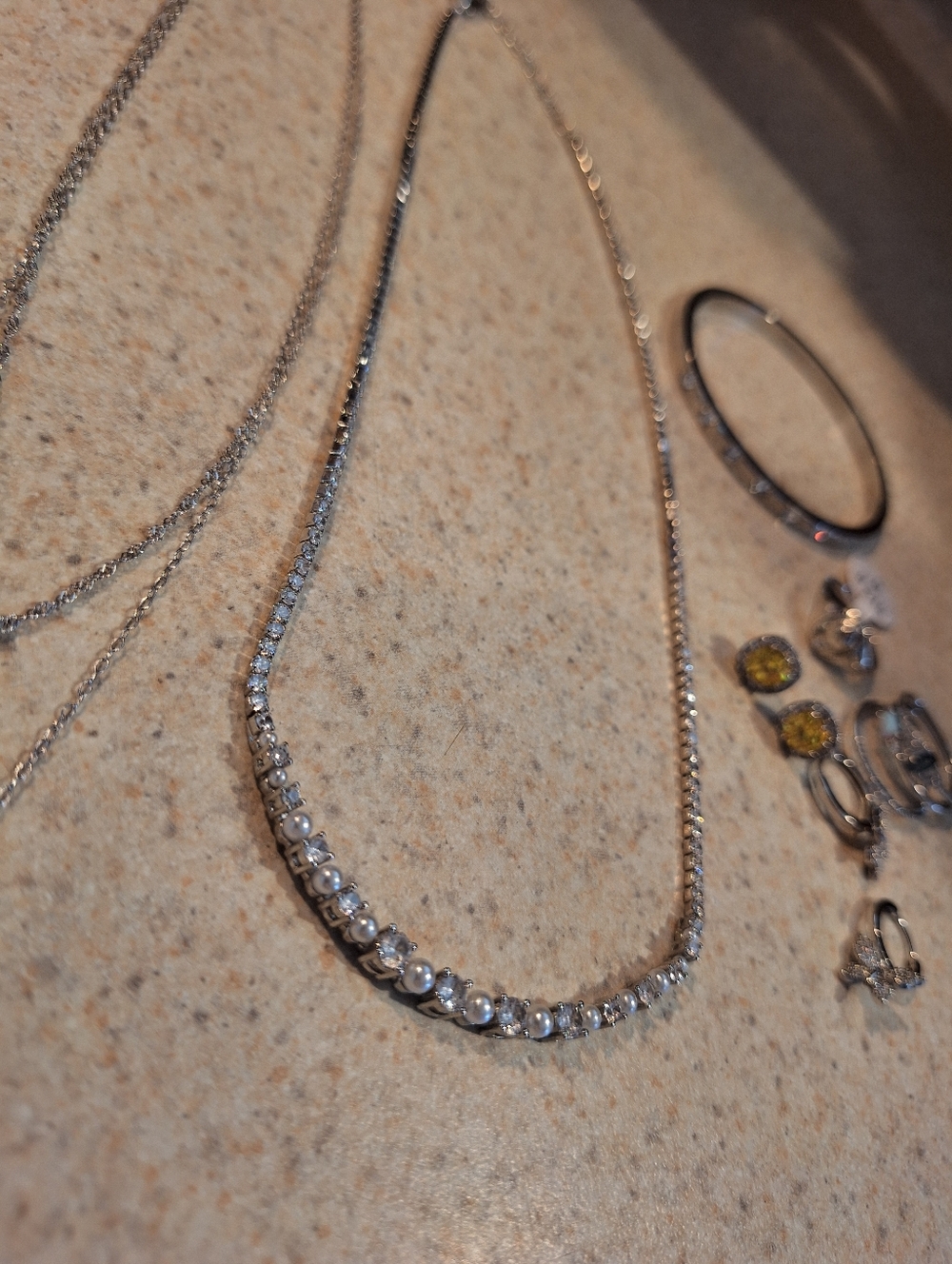 12 Pieces Sterling Silver Necklace and Jewelry Set in Silver - Picture 6 of 11
